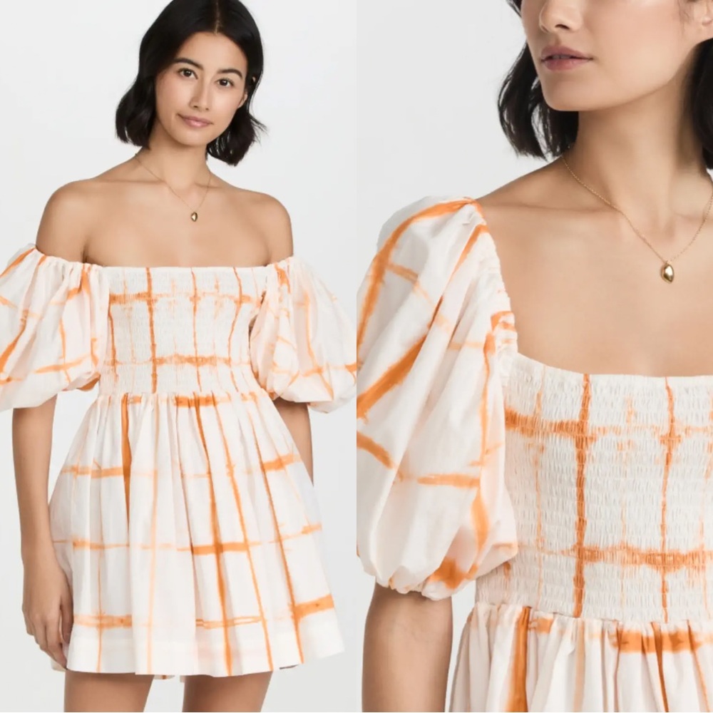 SWF Puff Sleeve Mini Dress in Sunscape